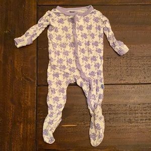 KicKee pants purple flower pajamas 3-6 months